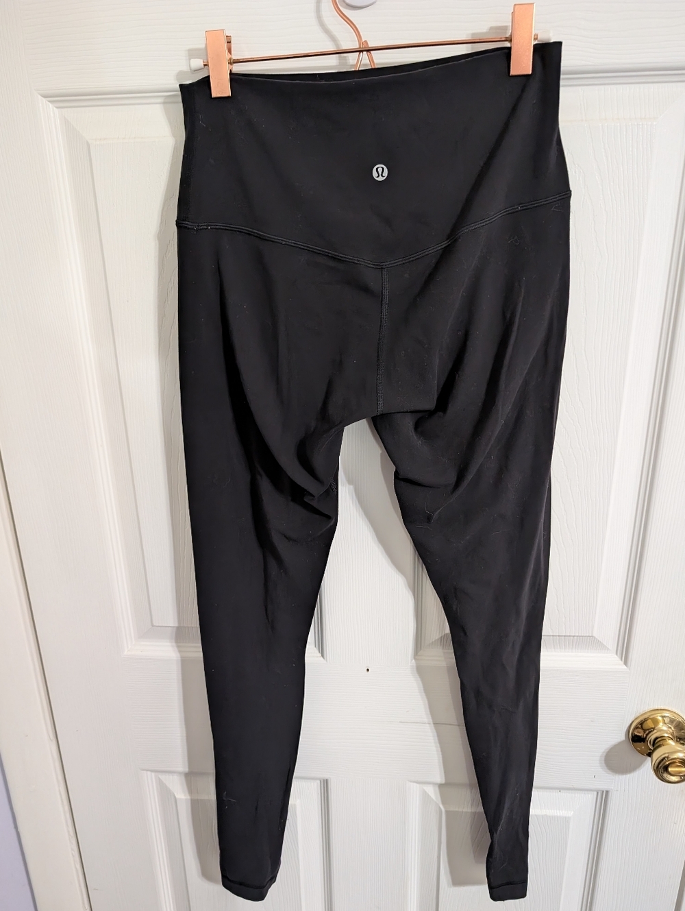 Lululemon Womens Leggings Run Yoga Black Align High Rise 28" Size 8 (W5CTES) - Picture 2 of 6